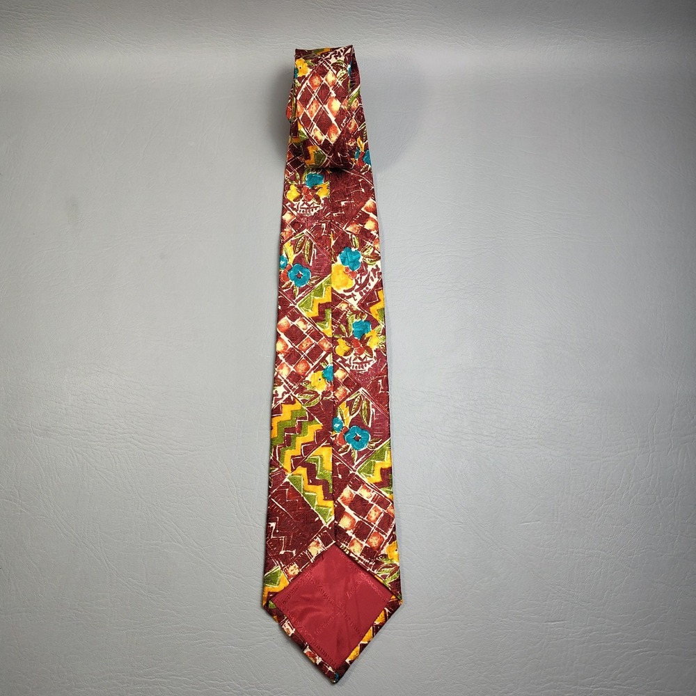 Vintage Ermenegildo Zegna Tie Multi Color Floral 100%‎ Silk  58" Made In Italy - Picture 3 of 11